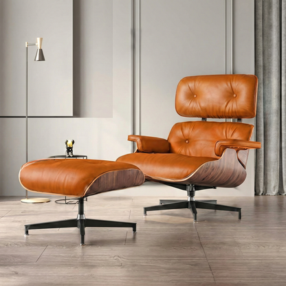 Sillón y otomana: un icono del diseño que combina lujo y comodidad 