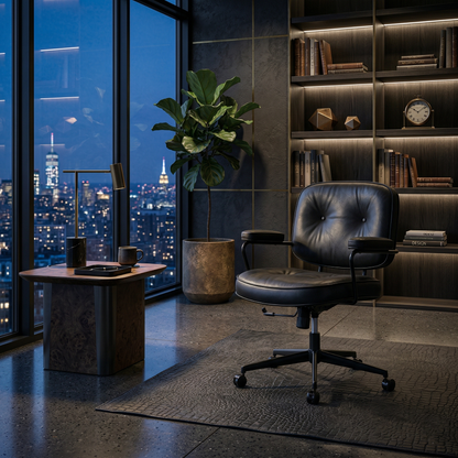 Multi-functional Chair – Luxury Cowhide Swivel Office & Computer Chair