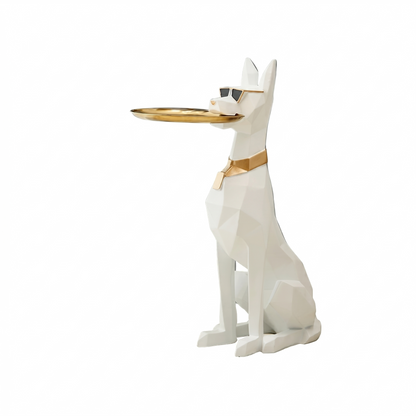 Figura de perro caballero: artesanía exquisita que ilumina el arte de los rincones 