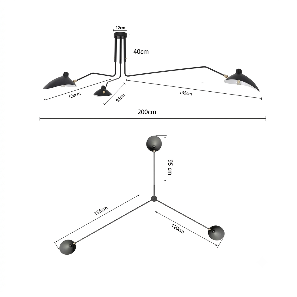 Serge Mouille Spider Ceiling Lamp Replica – A Mid-Century Modern Icon