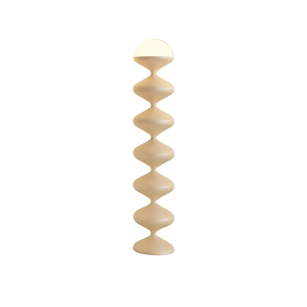 French Gourd Floor Lamp – Creative Mid-Century Design & Modern Cream Style
