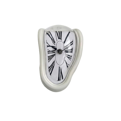 Surrealist Melting Clock – Retro Roman Numeral Desk Corner Clock for Creative Home Decor