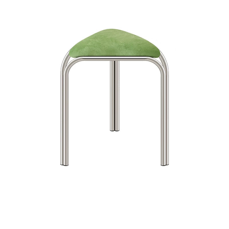 Bauhaus Stainless Steel Triangle Stool — Stackable Mid-Century Modern Design for Dining & Vanity
