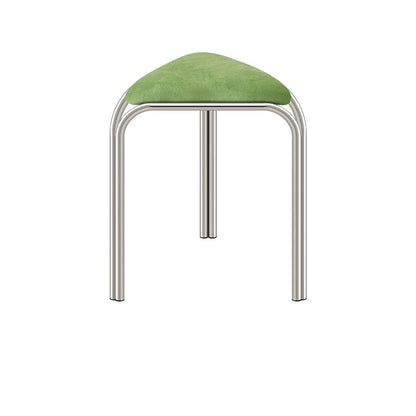 Bauhaus Stainless Steel Triangle Stool — Stackable Mid-Century Modern Design for Dining & Vanity