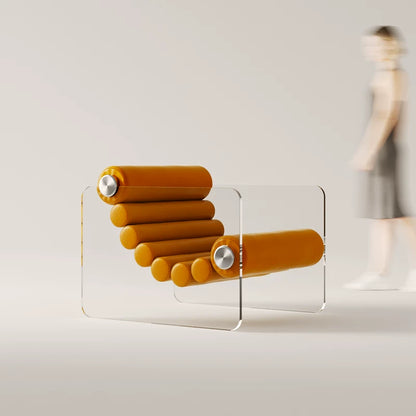 Italian Minimalist Acrylic Lounge Chair — A Transparent Fusion of Modern Design and Comfort