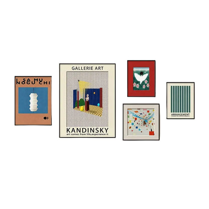 Mid-Century Bauhaus Wall Art – Vibrant Dopamine Geometric Prints for Living Room & Bedroom