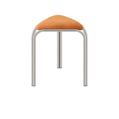Bauhaus Stainless Steel Triangle Stool — Stackable Mid-Century Modern Design for Dining & Vanity