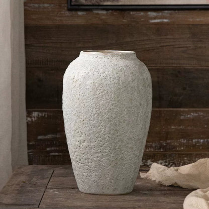 Textured Ceramic Vase Set – Minimalist Decorative Vases (3 Sizes Available)