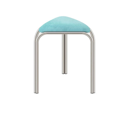 Bauhaus Stainless Steel Triangle Stool — Stackable Mid-Century Modern Design for Dining & Vanity