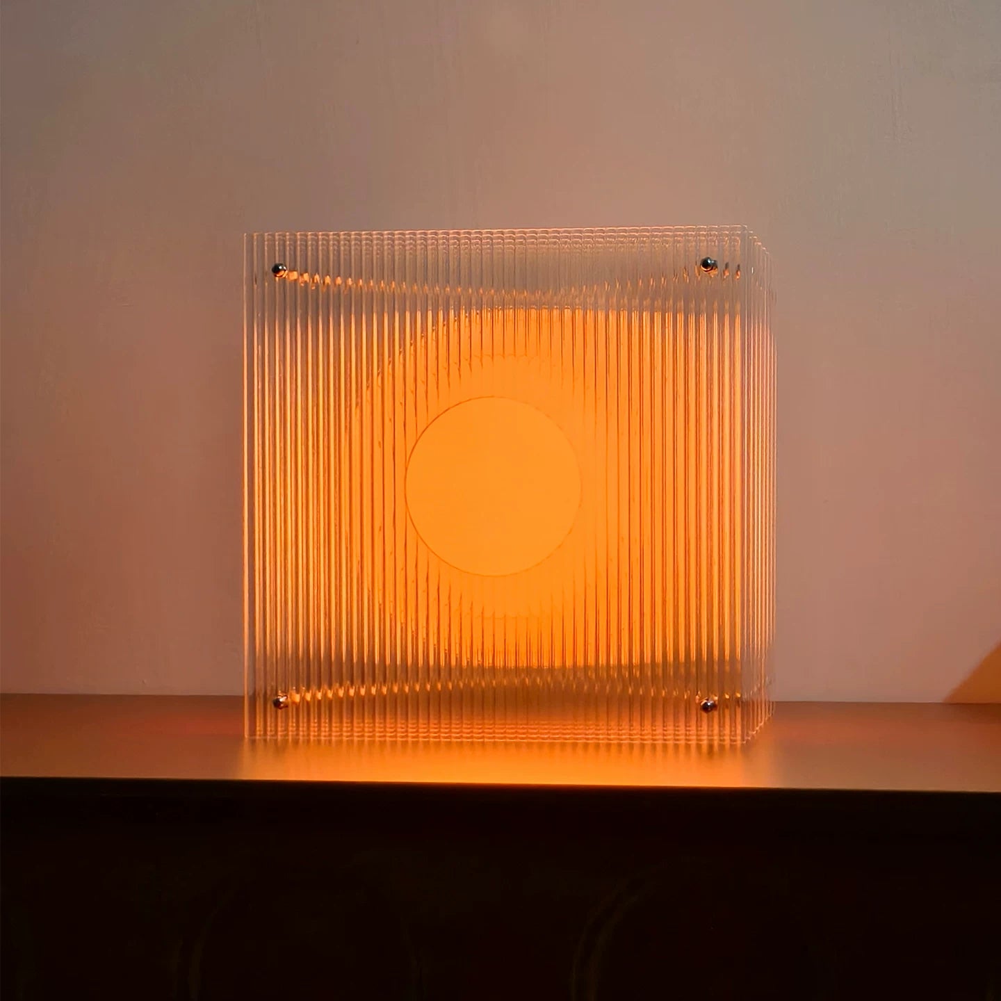 Mid-Century Layered Acrylic Table Lamp – Premium Floating Sunset Ambient Decor