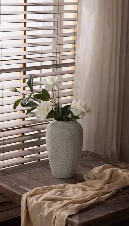 Textured Ceramic Vase Set – Minimalist Decorative Vases (3 Sizes Available)