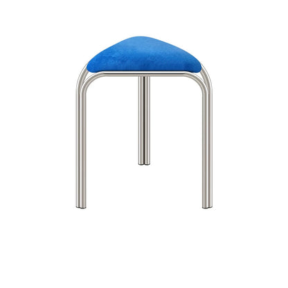 Bauhaus Stainless Steel Triangle Stool — Stackable Mid-Century Modern Design for Dining & Vanity