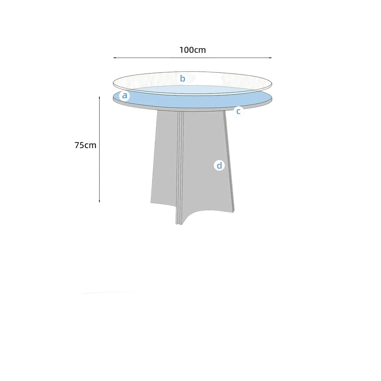 Table à manger ronde Harman — Design Bauhaus vintage pour petits espaces