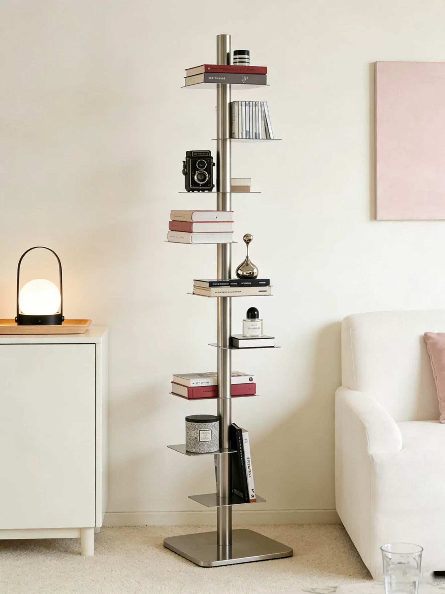 Rotating Invisible Bookshelf — Creative Minimalist Design for Modern Storage & Display