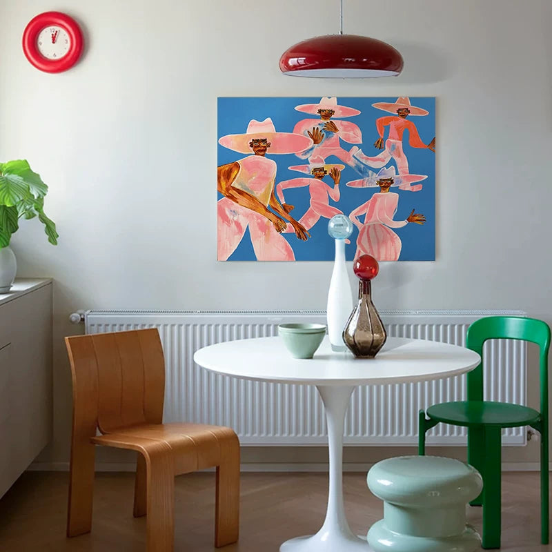 Bauhaus-Style Mid-Century Wall Art – A Sophisticated & Vibrant Statement for Modern Living