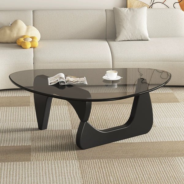 Table basse en verre et bois – Robuste, élégante et peu encombrante