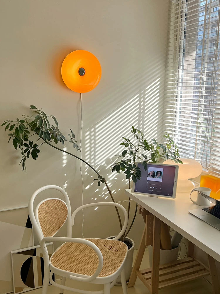 Orange Donut Wall Lamp — A Mid-Century Bauhaus Ambient Light
