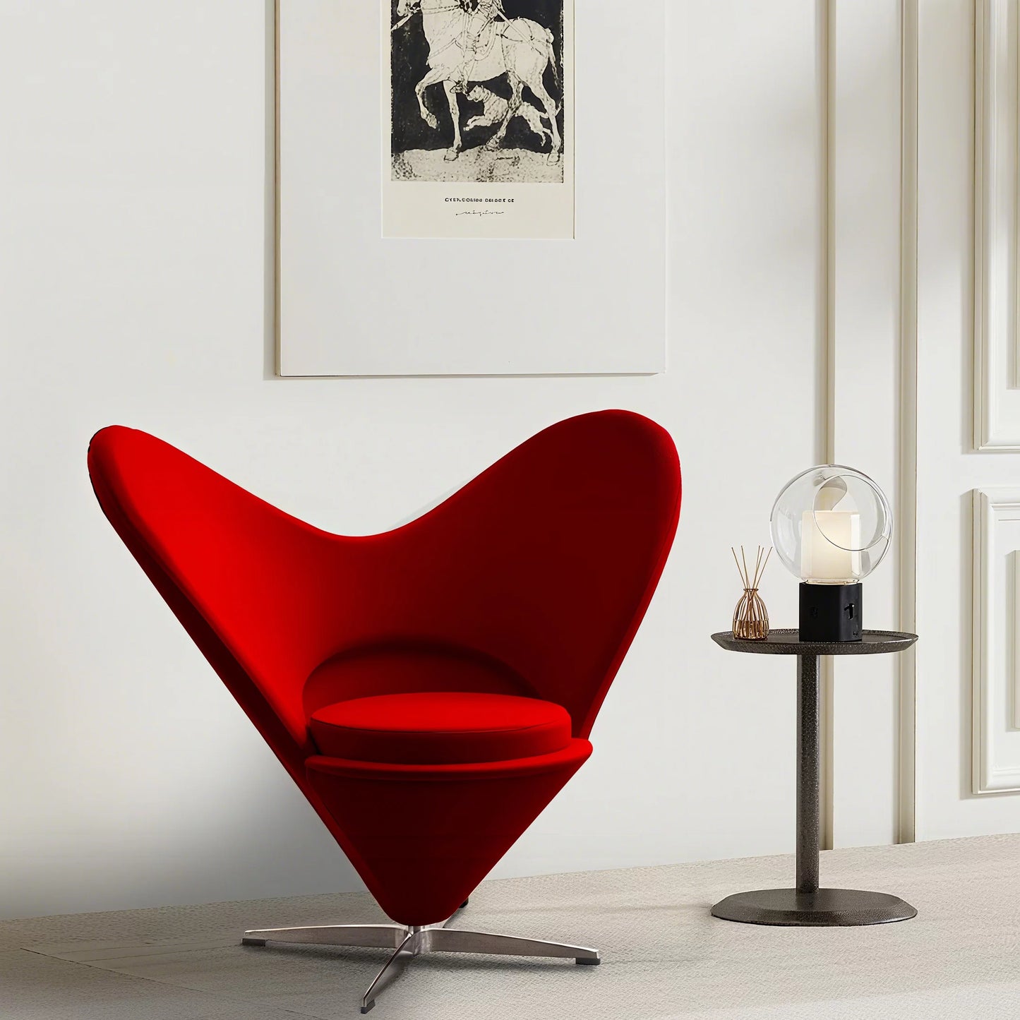 Sillón giratorio Designer Heart: una fusión de estilo romántico y comodidad diaria