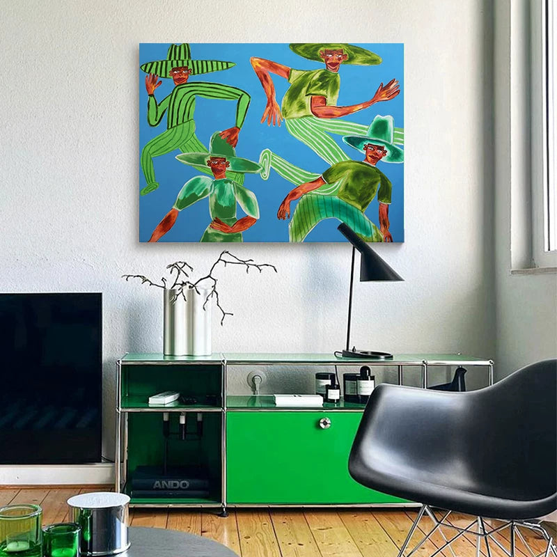 Bauhaus-Style Mid-Century Wall Art – A Sophisticated & Vibrant Statement for Modern Living