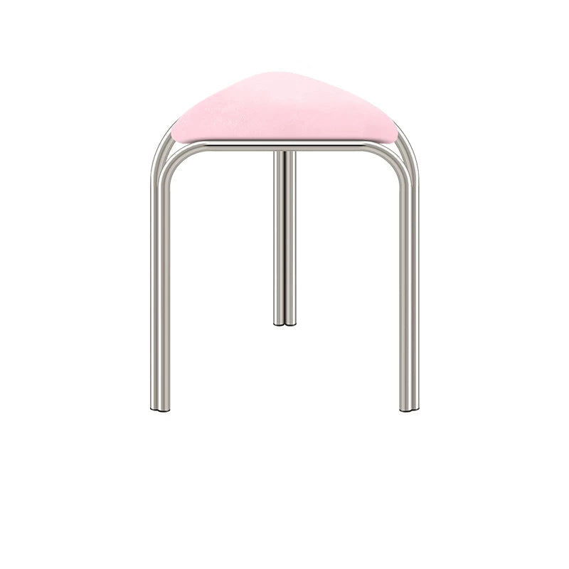 Bauhaus Stainless Steel Triangle Stool — Stackable Mid-Century Modern Design for Dining & Vanity