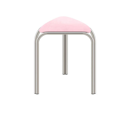 Bauhaus Stainless Steel Triangle Stool — Stackable Mid-Century Modern Design for Dining & Vanity