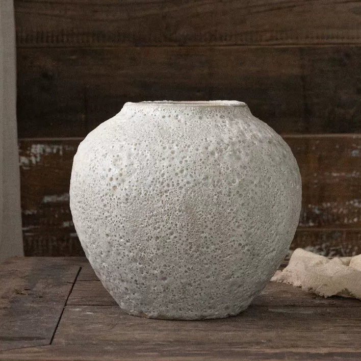 Textured Ceramic Vase Set – Minimalist Decorative Vases (3 Sizes Available)