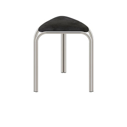 Bauhaus Stainless Steel Triangle Stool — Stackable Mid-Century Modern Design for Dining & Vanity