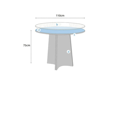 Table à manger ronde Harman — Design Bauhaus vintage pour petits espaces