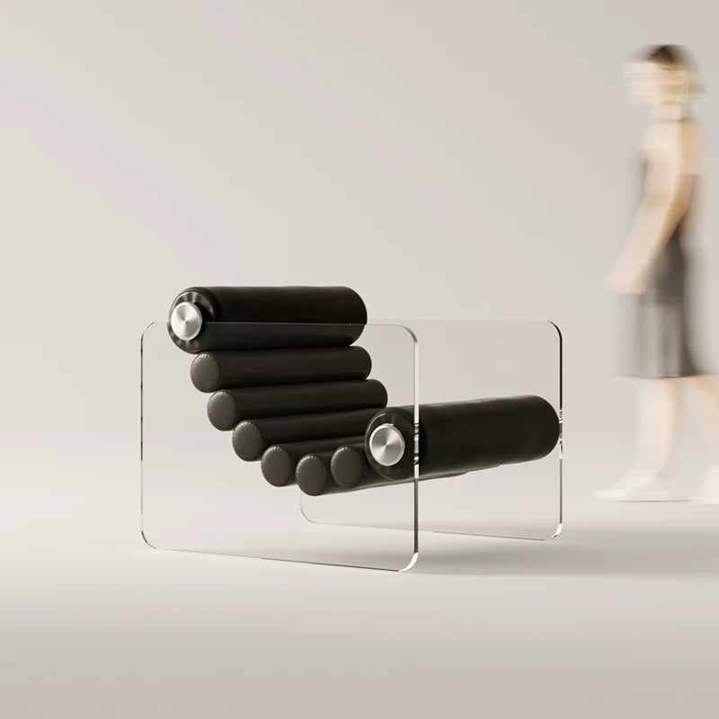 Italian Minimalist Acrylic Lounge Chair — A Transparent Fusion of Modern Design and Comfort