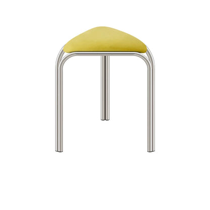 Bauhaus Stainless Steel Triangle Stool — Stackable Mid-Century Modern Design for Dining & Vanity
