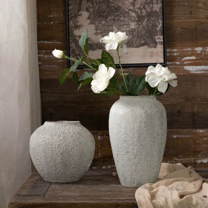Textured Ceramic Vase Set – Minimalist Decorative Vases (3 Sizes Available)