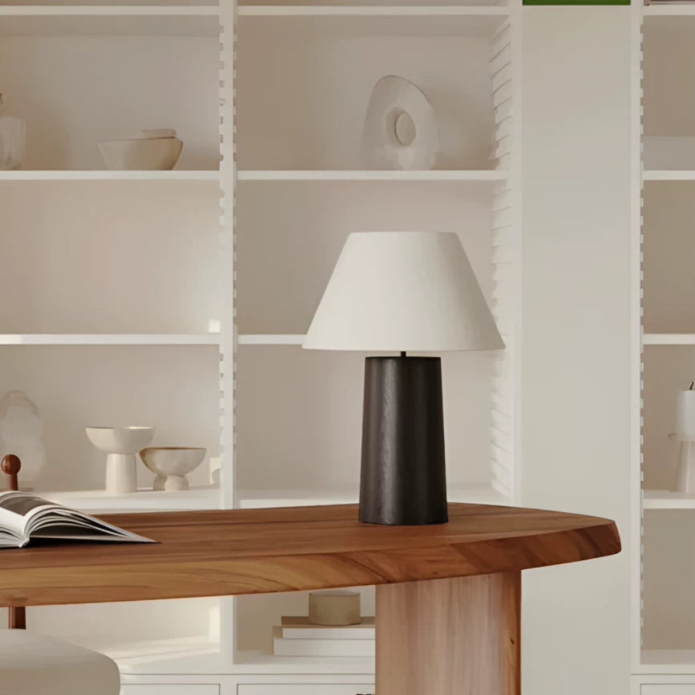 Mid-Century Solid Wood Table Lamp – A Timeless Designer Art Piece for Everyday Living