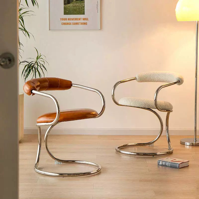 Bauhaus-Style Snake Armchair — Creative Mid-Century Design for Dining and Leisure