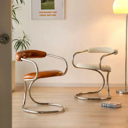 Bauhaus-Style Snake Armchair — Creative Mid-Century Design for Dining and Leisure