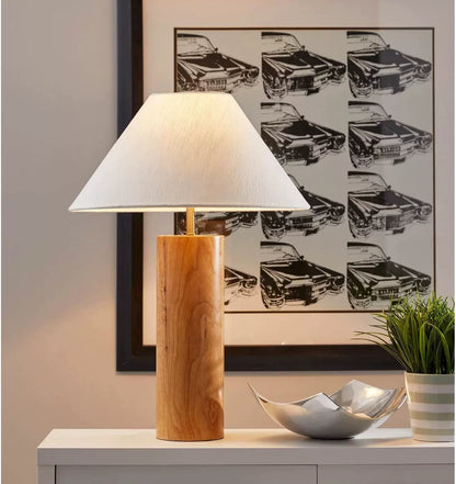 Mid-Century Solid Wood Table Lamp – A Timeless Designer Art Piece for Everyday Living