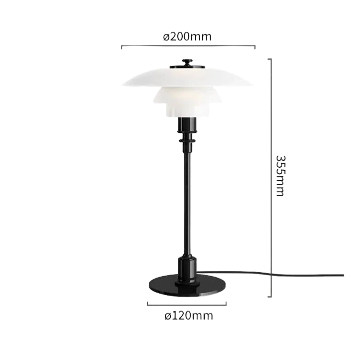 PH 3/2 Table Lamp Replica — Mid-Century Danish Elegance for the Bedroom