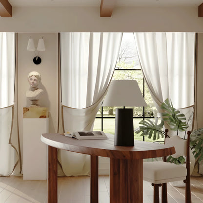 Mid-Century Solid Wood Table Lamp – A Timeless Designer Art Piece for Everyday Living