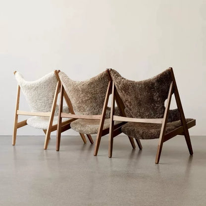 Solid Wood High-Back Lounge Chair — Minimalist Luxury & Creative Designer Style