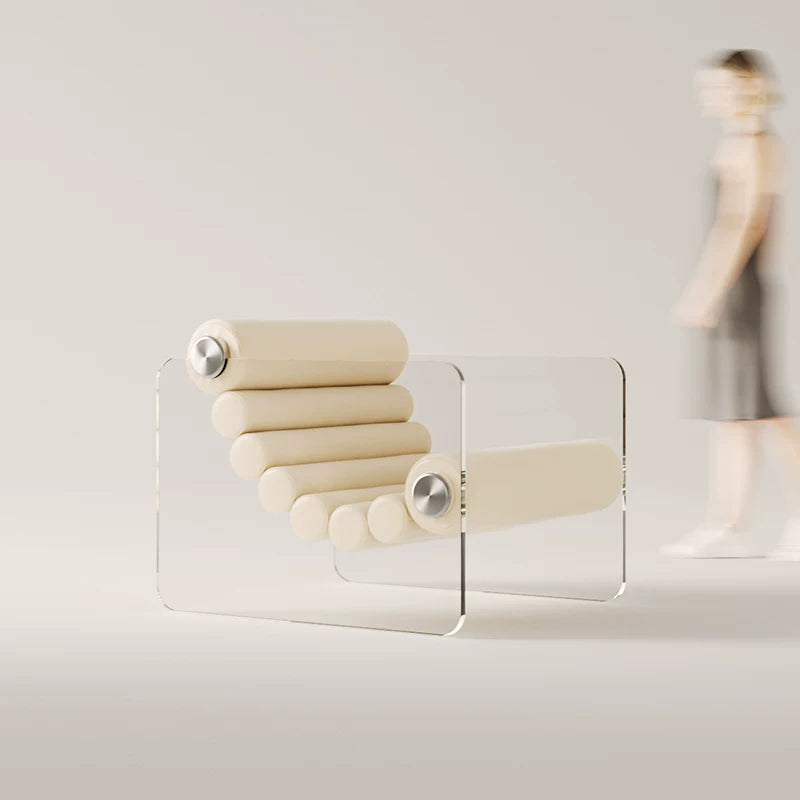 Italian Minimalist Acrylic Lounge Chair — A Transparent Fusion of Modern Design and Comfort