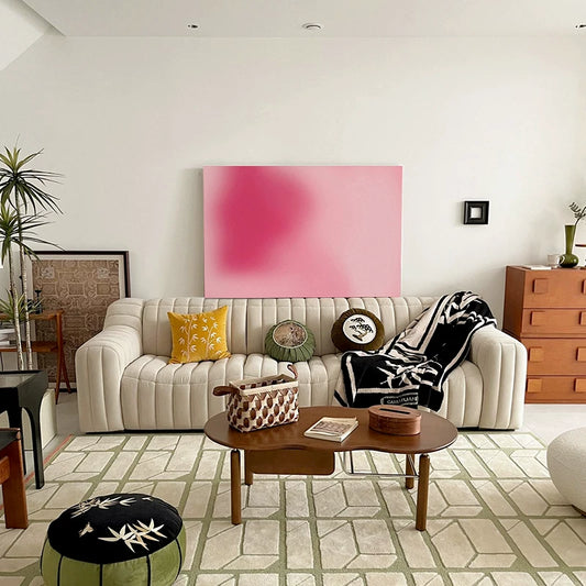 Modern Pink Series Wall Art – Elegant & Light Luxury Design for Cream-Style Spaces