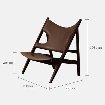 Solid Wood High-Back Lounge Chair — Minimalist Luxury & Creative Designer Style