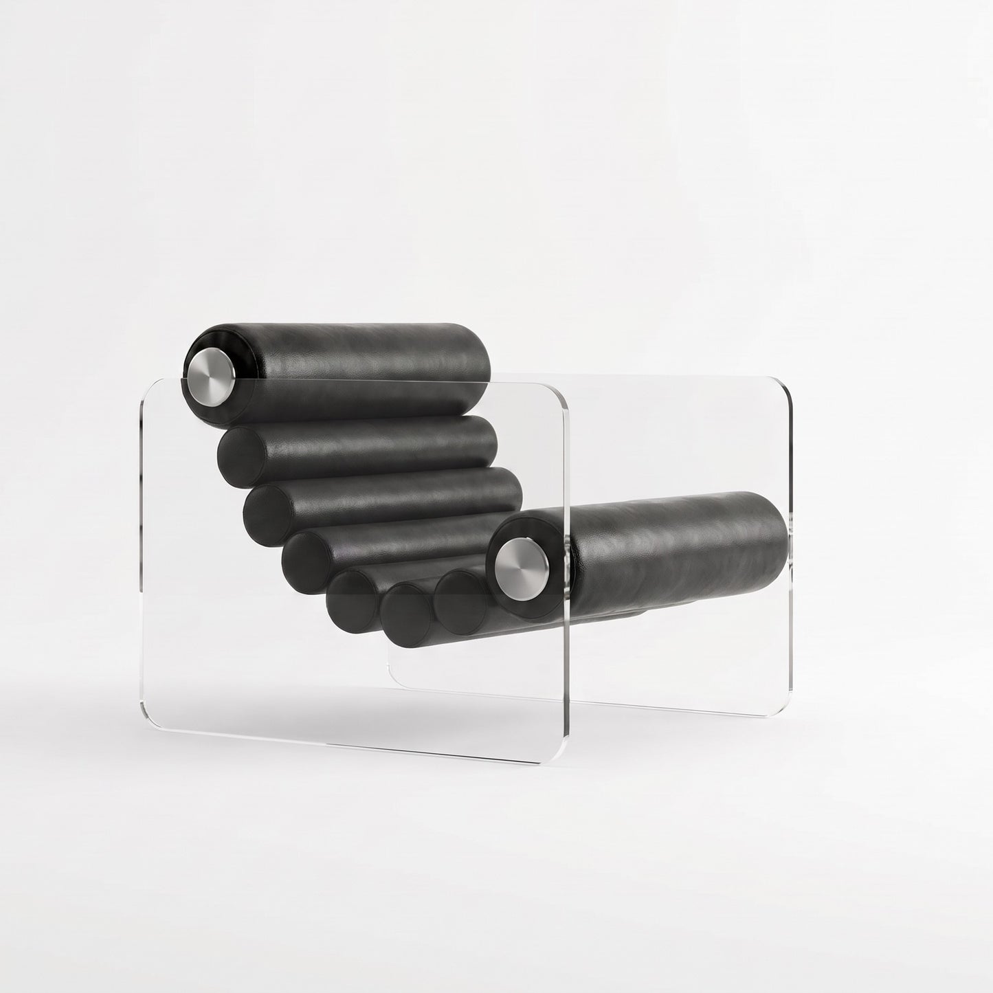 Italian Minimalist Acrylic Lounge Chair — A Transparent Fusion of Modern Design and Comfort