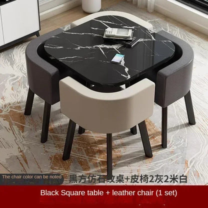 Nordic-Style Table and Chair Set with Storage-Redefining Light Luxury and Minimalism