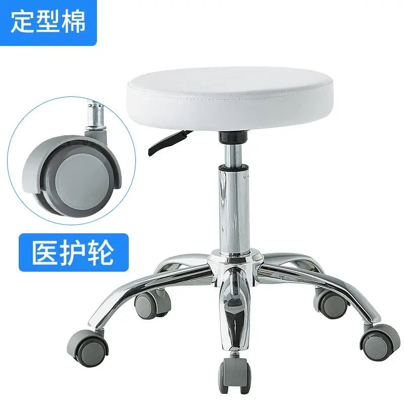 Silla elevadora para técnico de belleza, silla para dentista, silla para salón de uñas, taburete giratorio silencioso para computadora para peluquería y tatuajes.