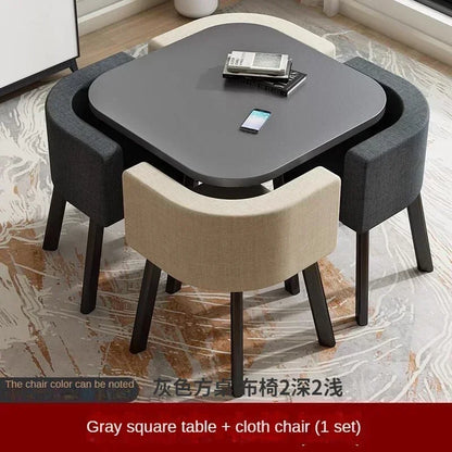 Nordic-Style Table and Chair Set with Storage-Redefining Light Luxury and Minimalism