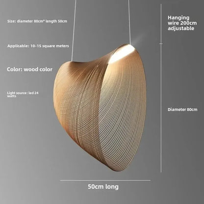 Illan Suspension Lamp-Suspended Wooden Artwork