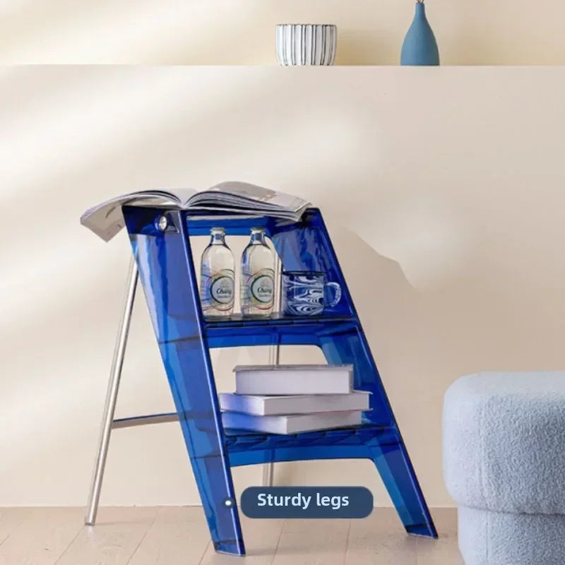 Transparent Foldable Step Ladder - Practical Choice for the Family