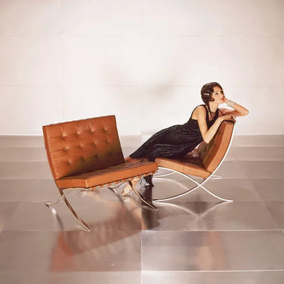 Nordic Single Barcelona Designer Star Same Leisure Simple High-end Luxury Leisure Chair Recliner Chair Modern Single Sofa Chair
