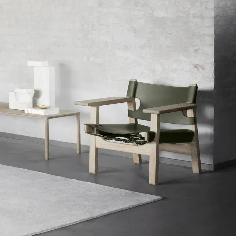 Timeless Allure – Spanish Hunting Rattan Lounge Chair