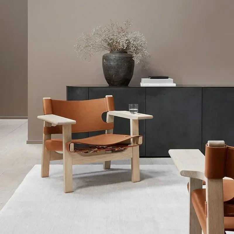 Timeless Allure – Spanish Hunting Rattan Lounge Chair